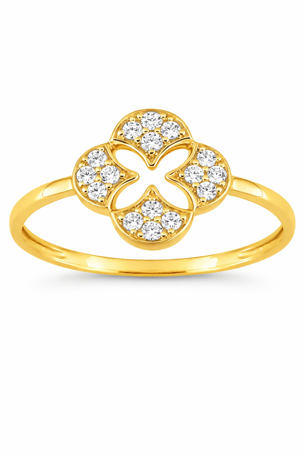 Bijou en or 375 avec oxyde de zirconium